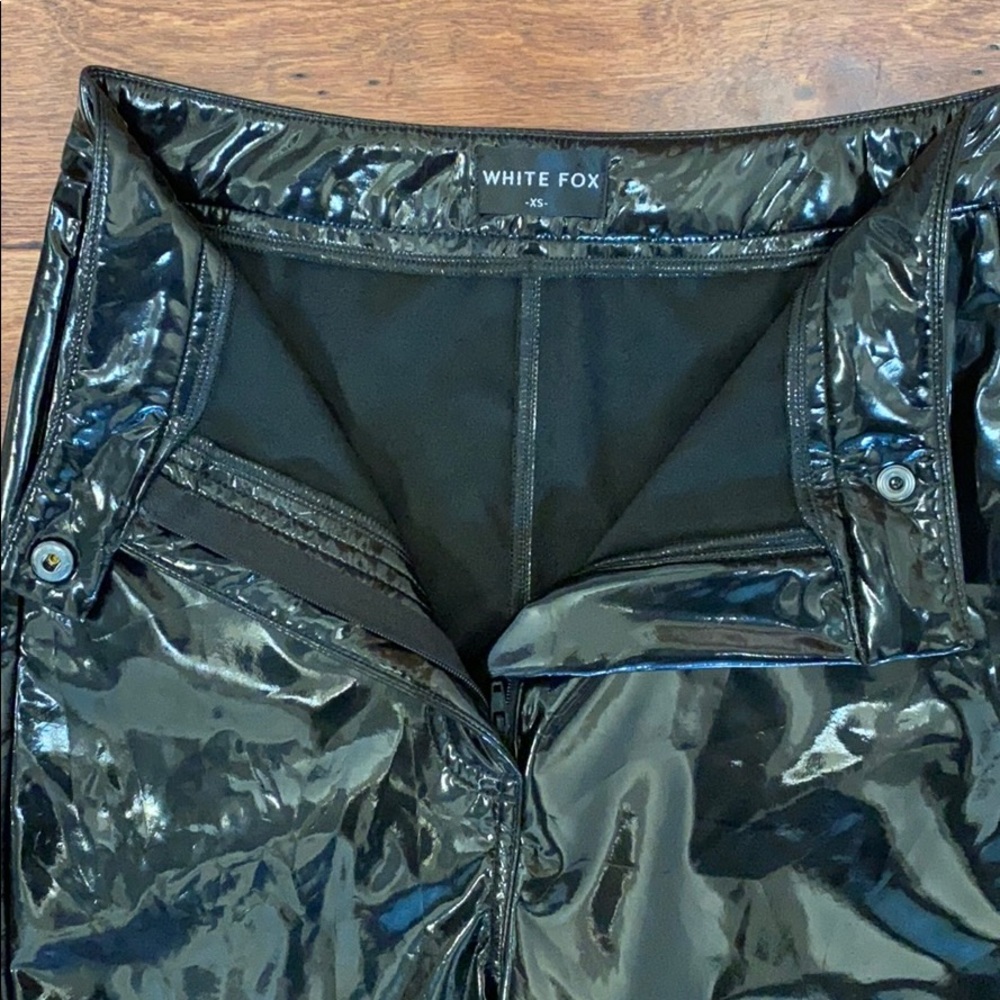 White Fox High Rise Double Take Latex Leather Pant - Picture 6 of 8